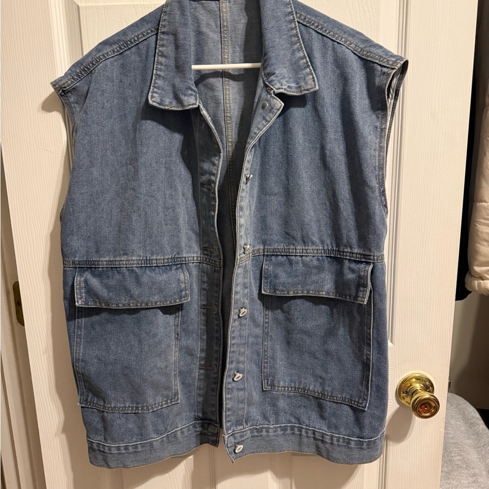Denim Sleeveless Vest